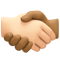 Handshake- Light Skin Tone- Medium-Dark Skin Tone emoji on Facebook